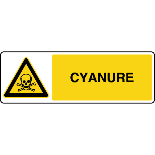 Panneau de danger horizontal cyanure - Virages