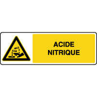 Panneau de danger horizontal acide phosphorique - Virages