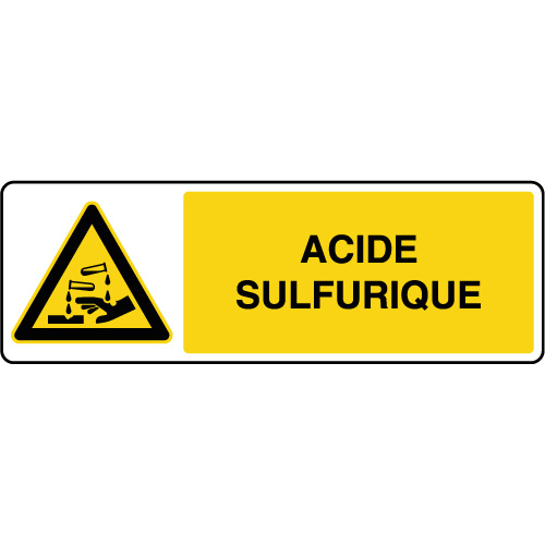 Panneau de Signalisation Danger ACIDE SULFURIQUE (C0505)