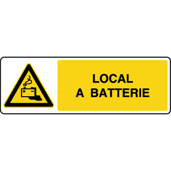 Panneau de danger horizontal local  batterie 