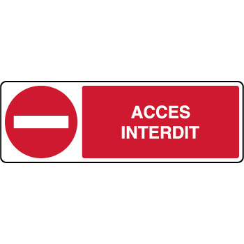 Panneau horizontal de parking accs interdit