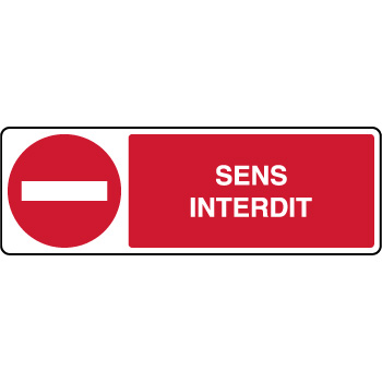 Panneau horizontal de parking sens interdit