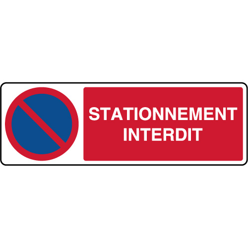 Panneau de parking horizontal stationnement interdit - Virages