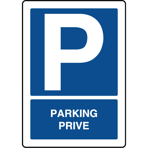 Panneau d'indication vertical parking privé