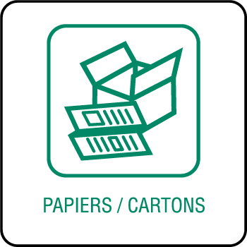Panneau de tri slectif papiers et cartons