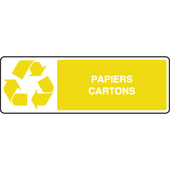 Panneau de tri slectif horizontal papiers et cartons