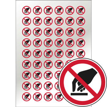 Pictogrammes interdiction de toucher