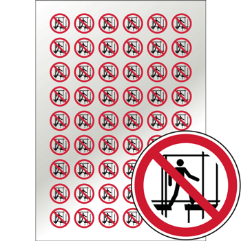 Pictogrammes interdit utiliser chafaudage incomplet