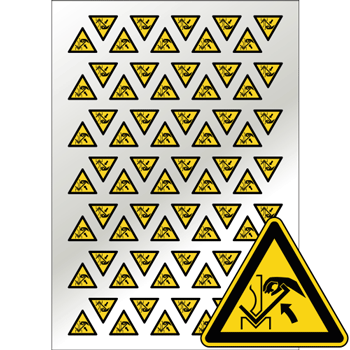 Pictogrammes danger crasement presse plieuse