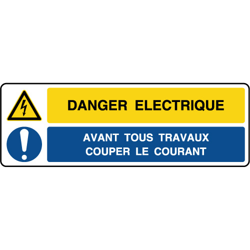 Panneau Combin Danger l ctrique Couper Le Courant Virages