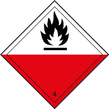 Panneau transport ADR matires spontanment inflammables