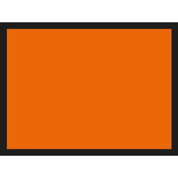 Plaque identification transport ADR orange vierge