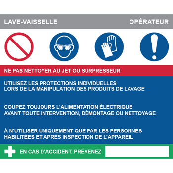 Fiche de poste lave vaisselle