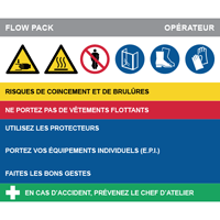 Panneau de danger horizontal acide phosphorique - Virages