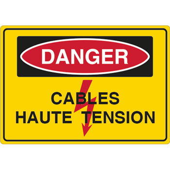 Panneau danger cble haute tension