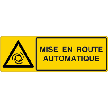 Panneau horizontal mise en route automatique