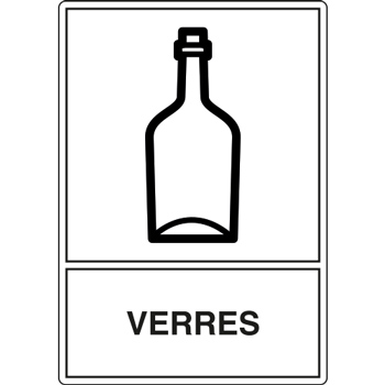 Panneau dchetterie verres
