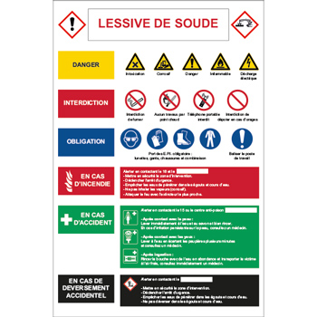 Consigne de scurit lessive de soude