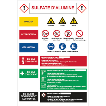 Consigne de scurit sulfate d'alumine