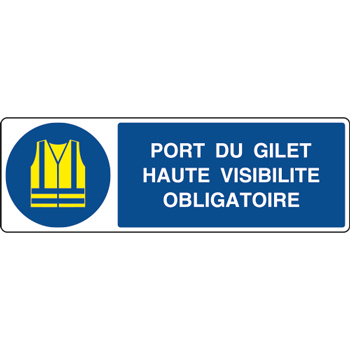 Panneau horizontal port du gilet haute visibilit