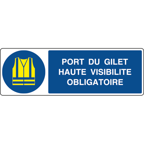 Panneau horizontal port du gilet haute visibilité - Virages