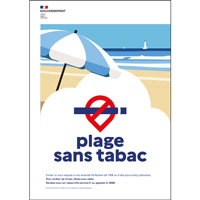 Panneau plage sans tabac