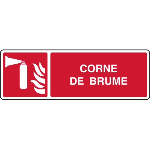 Panneau incendie horizontal corne de brume