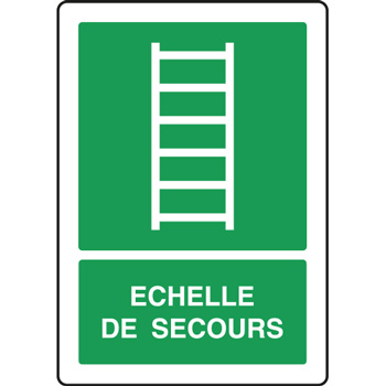 Panneau vertical chelle de secours