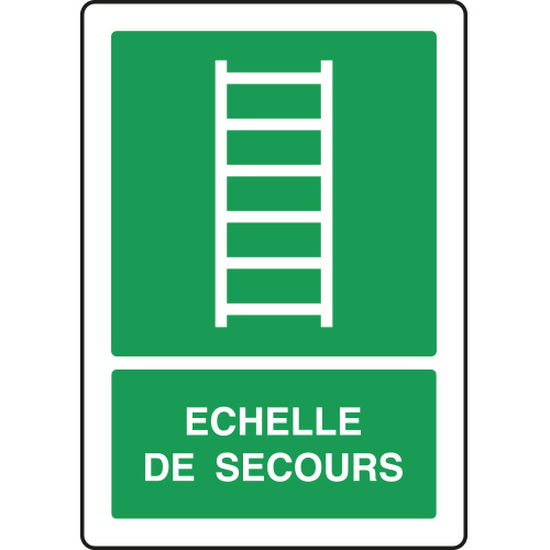 Panneau vertical échelle de secours - Virages