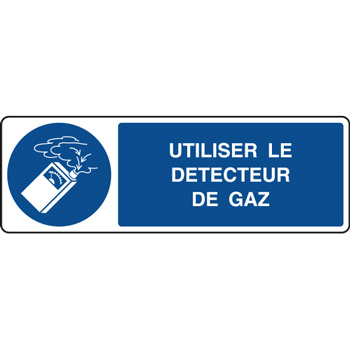 Panneau horizontal obligation utiliser détecteur gaz - Virages