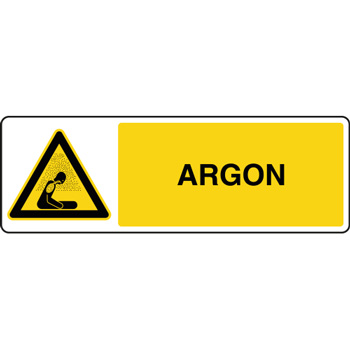 Panneau danger horizontal argon ISO