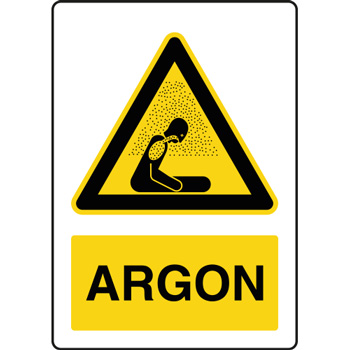 Panneau danger vertical argon ISO