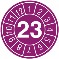 Pastilles rondes calendrier 2023- 2 chiffres