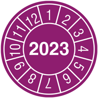 Pastilles rondes calendrier 2023- 4 chiffres