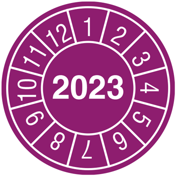 Planche pastilles rondes calendrier 2023- 4 chiffres