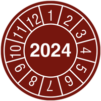 Planche pastilles rondes calendrier 2024- 4 chiffres