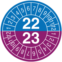 Planche pastilles rondes calendrier anne 2022-2023