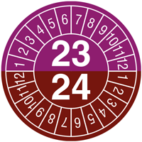 Planche pastilles rondes calendrier anne 2023/2024
