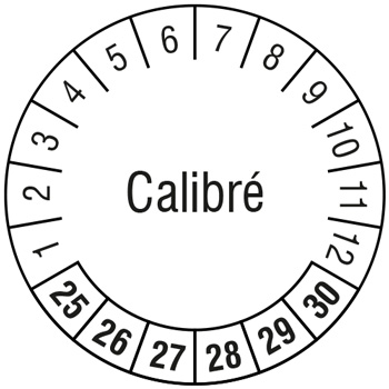 Pastille calendrier avec texte calibr�