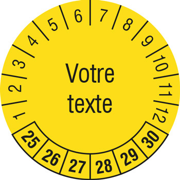 Pastille calendrier texte  personnaliser
