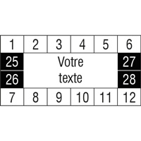 Planche pastilles calendrier texte  personnaliser