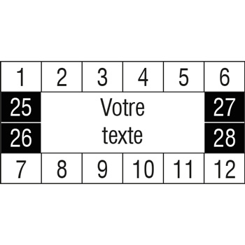 Planche pastilles calendrier texte  personnaliser