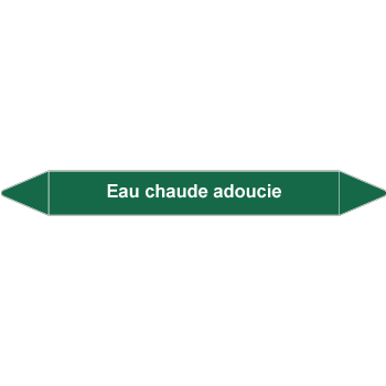 Marqueur de tuyauteries eau chaude adoucie