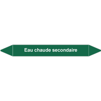 Marqueur de tuyauteries eau chaude secondaire
