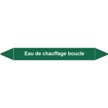 Marqueur de tuyauteries eau chauffage boucle