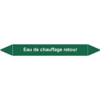 Marqueur de tuyauteries eau chauffage retour