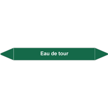 Marqueur de tuyauteries eau de tour
