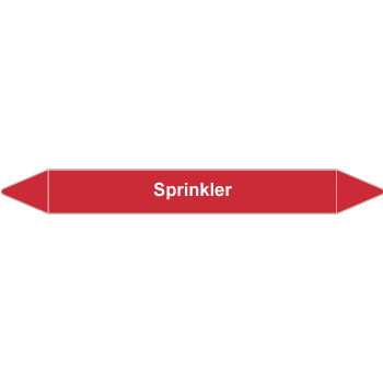 Planche de marqueurs de tuyauteries sprinkler