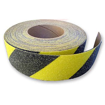 Ruban jaune/noir adhsif antidrapant