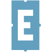 Pochoir à enduit - Lettre E
